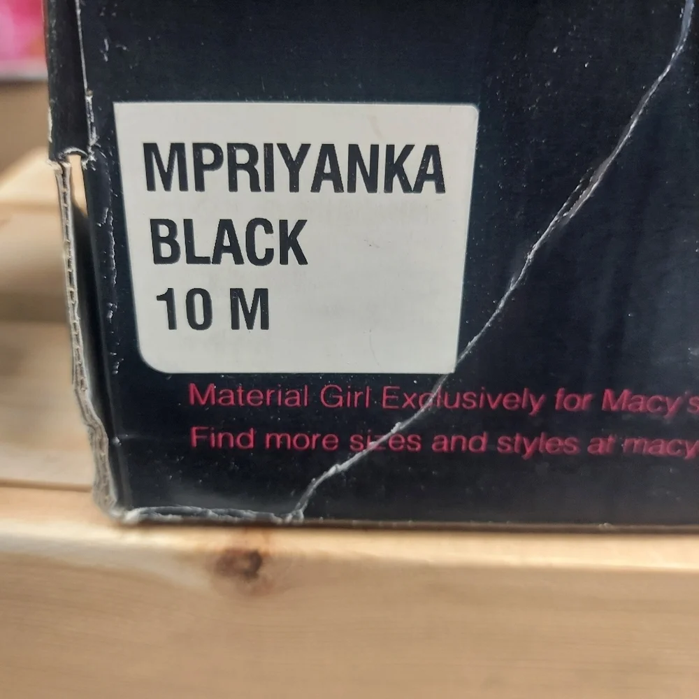 Material Girl NWT MPriyanka Black Size 10 Over The Knee Boots NEW IN BOX.
